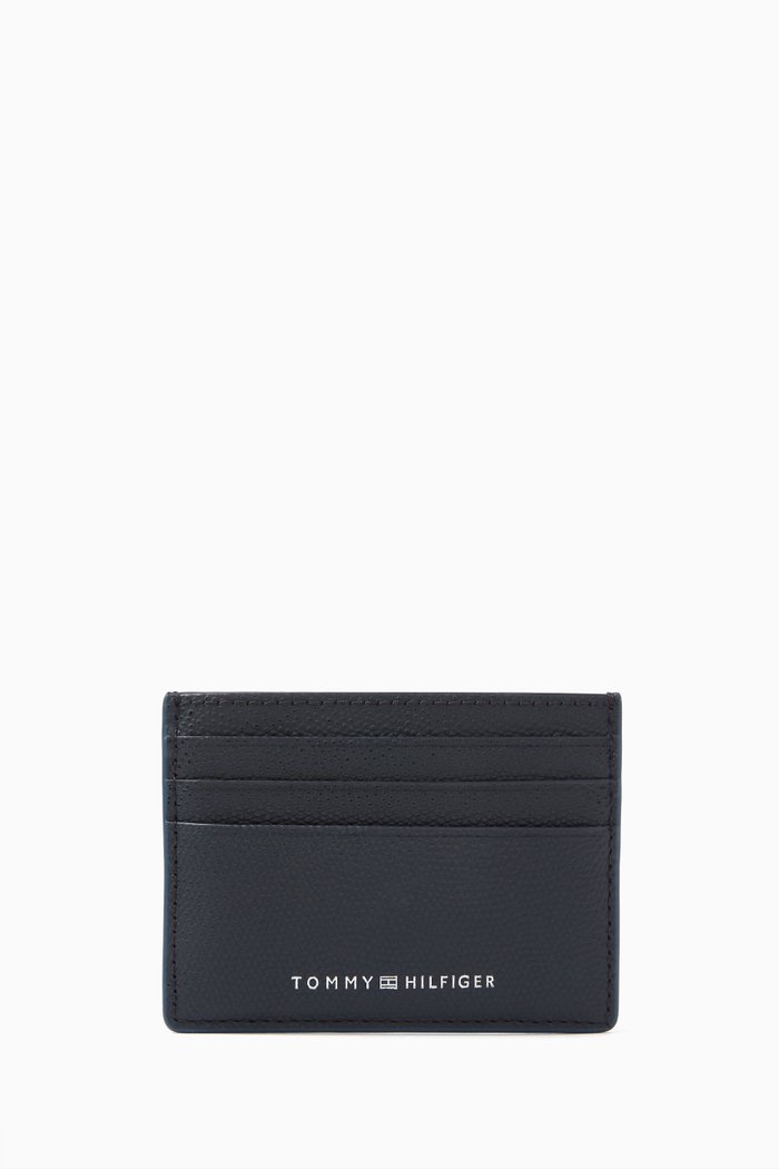 

Logo Cardholder in Leather, Blue