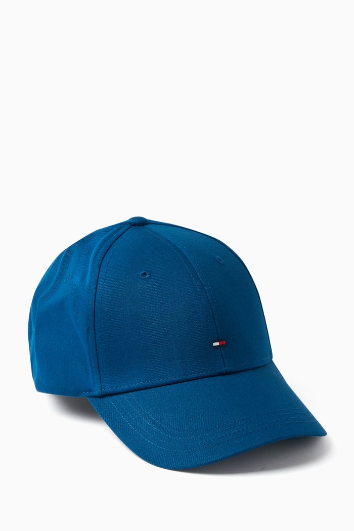 TH Flag Baseball Cap in Cotton, Blue
