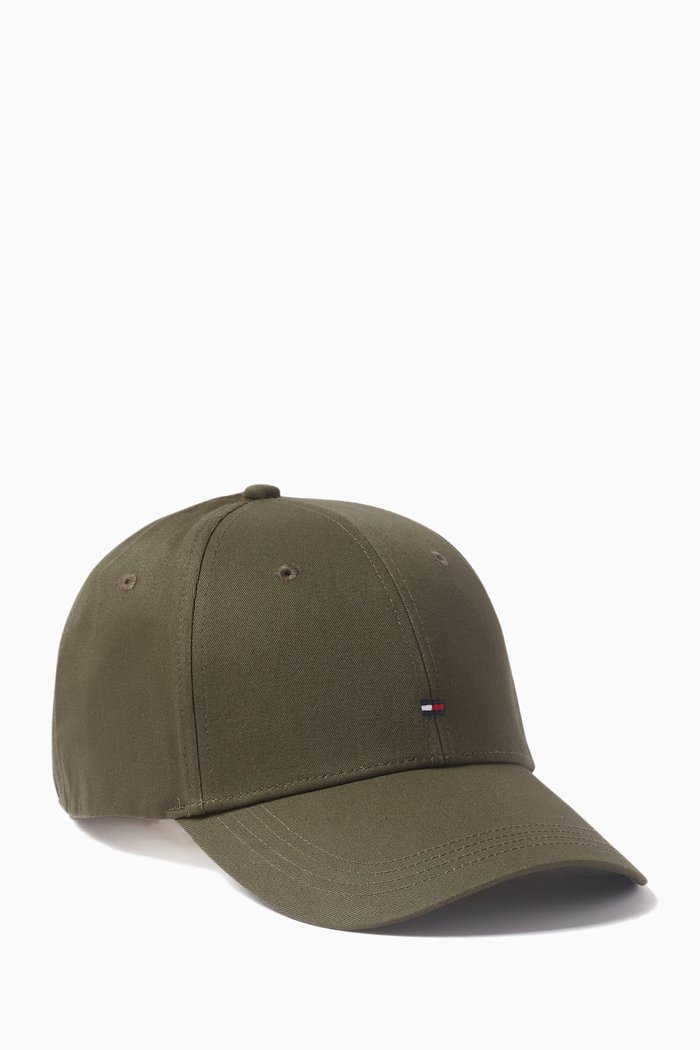 

TH Flag Baseball Cap in Cotton, Green