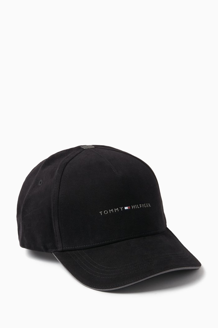 

Downtown Logo Baseball Cap in Cotton, Black