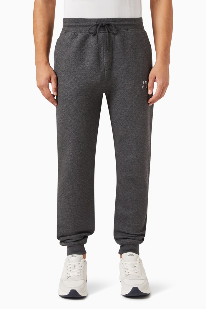 

TH Original Diamond Quilted Sweatpants in Cotton-blend, Grey