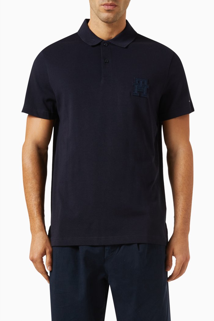 

Monogram NY Polo Shirt in Cotton-pique, Blue