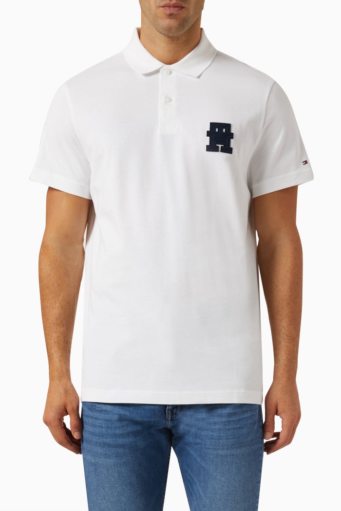 

Monogram NY Polo Shirt in Cotton-pique, White
