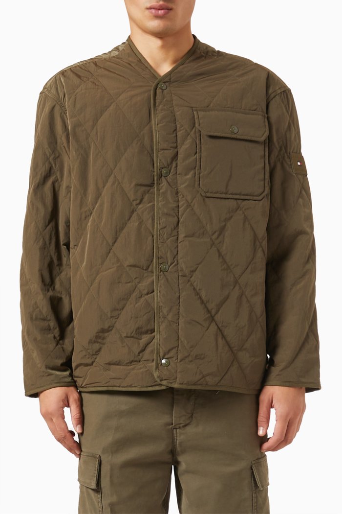 

Quilted Jacket in Recycled-nylon, Green