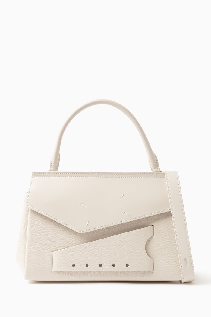 

Small Snatched Top-handle Bag in Leather, Neutral