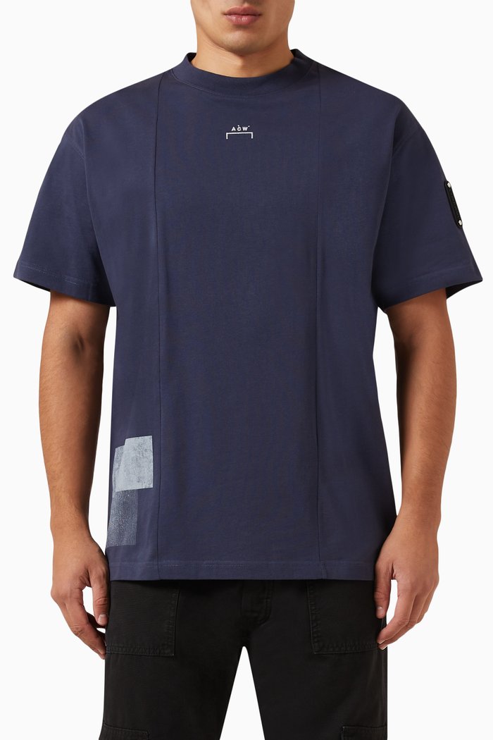 

Brutalist T-shirt in Cotton Jersey, Blue