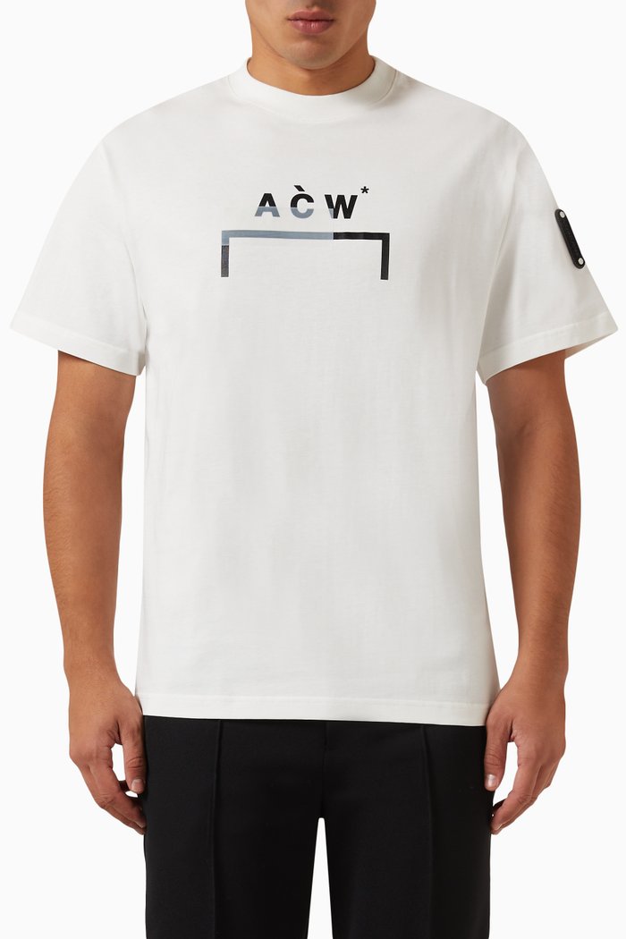 

Strata Bracket Logo T-shirt in Cotton, White