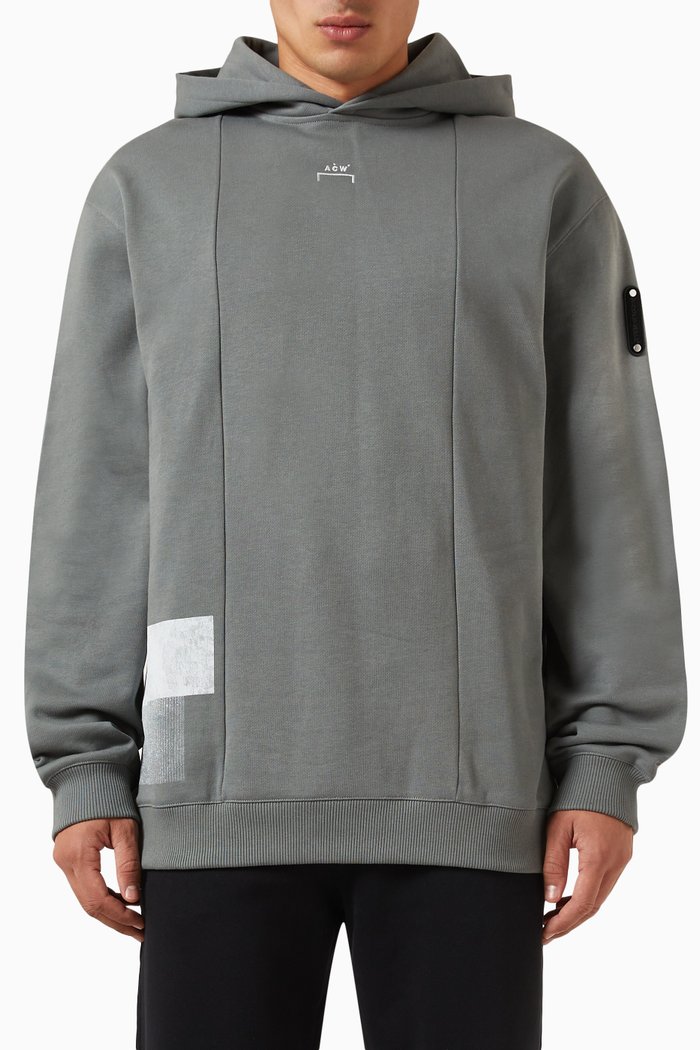 

Brutalist Hoodie in Cotton, Green