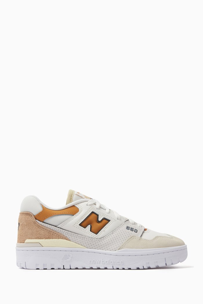 BB550 Low-top Sneakers in Leather, Orange