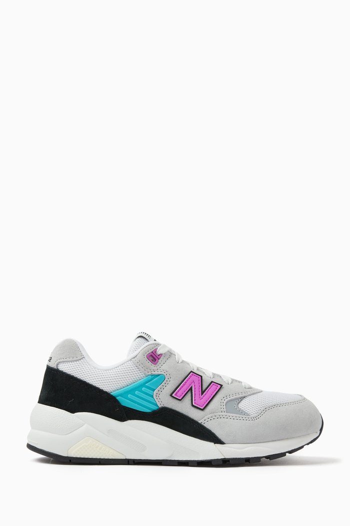 

580 Familiar Ground Sneakers in Leather and Mesh, Multicolour