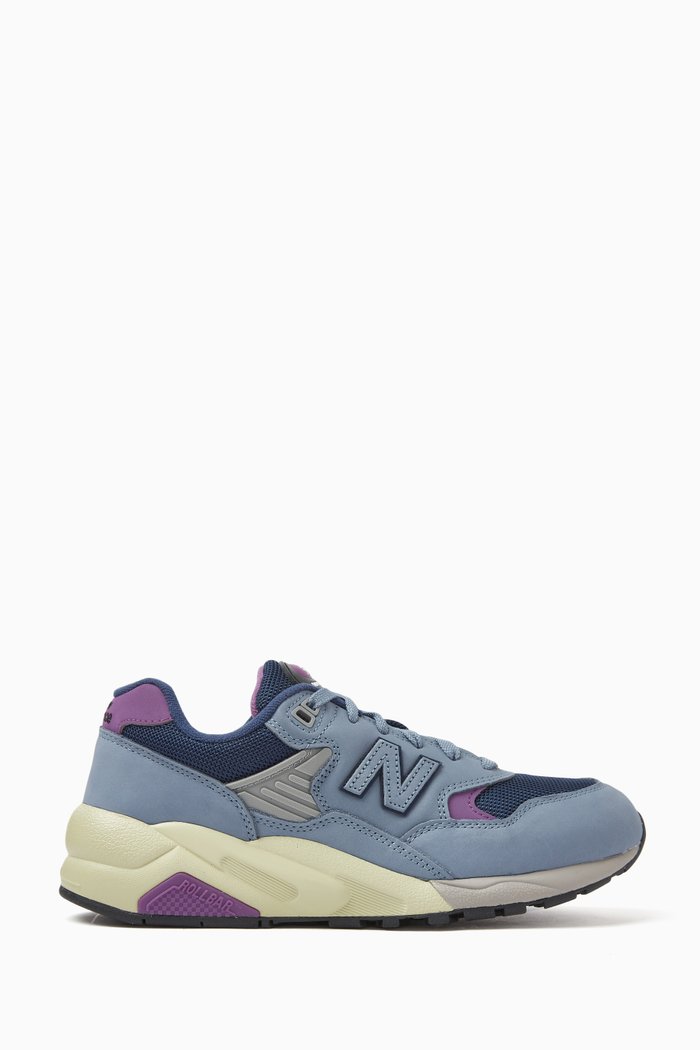 

580 Vintage Sneakers in Suede and Mesh, Blue