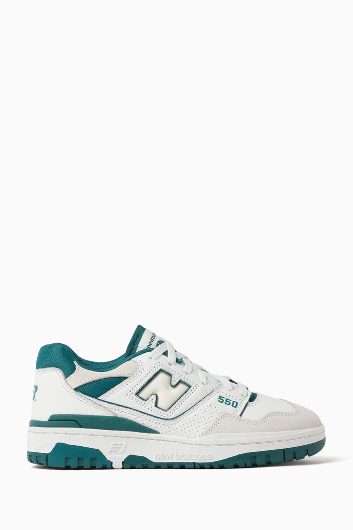 

BB550 Basketball Sneakers in Leather, Green