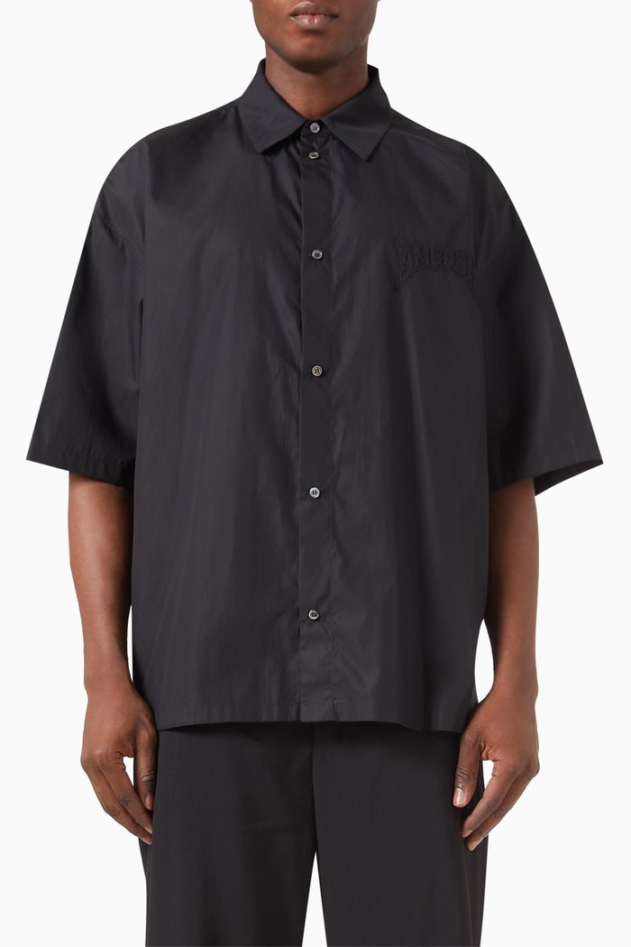 

Logo-patch Shirt in Cotton, Black