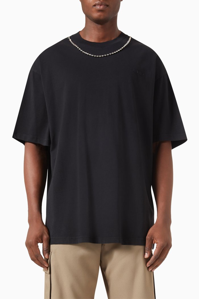 

Ball Chain T-shirt in Cotton-jersey, Black