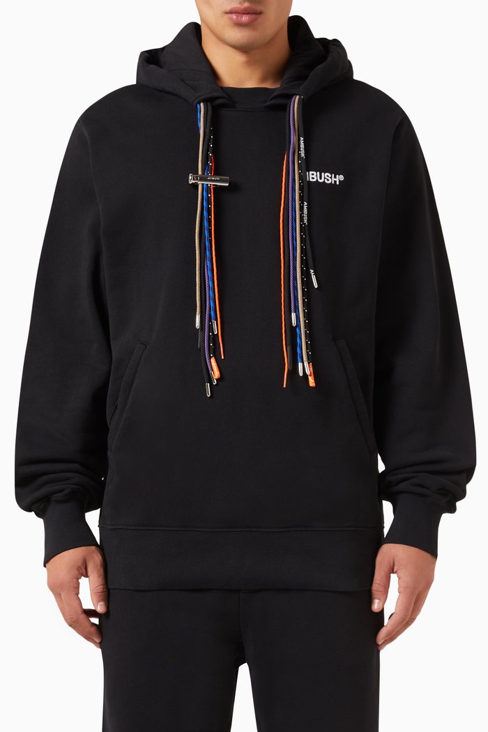 

Multicord Hoodie in Cotton, Black