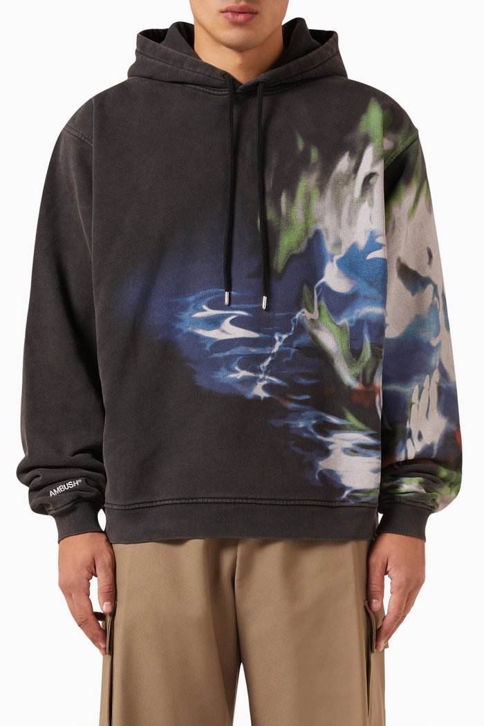 

Graphic-print Hoodie in Cotton, Multicolour
