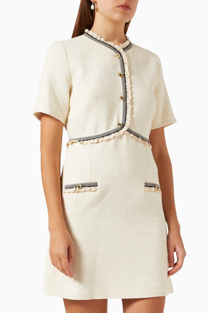 

Nava Mini Dress in Tweed, Neutral