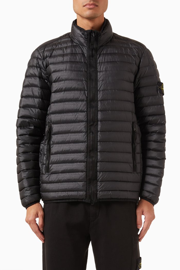 

Packable Down-filled Jacket in Recycled Nylon, Black