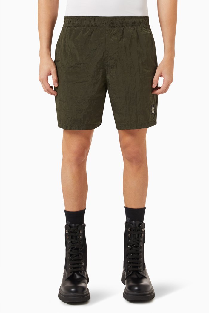 

Logo-patch Swim Shorts in Econyl®, Green