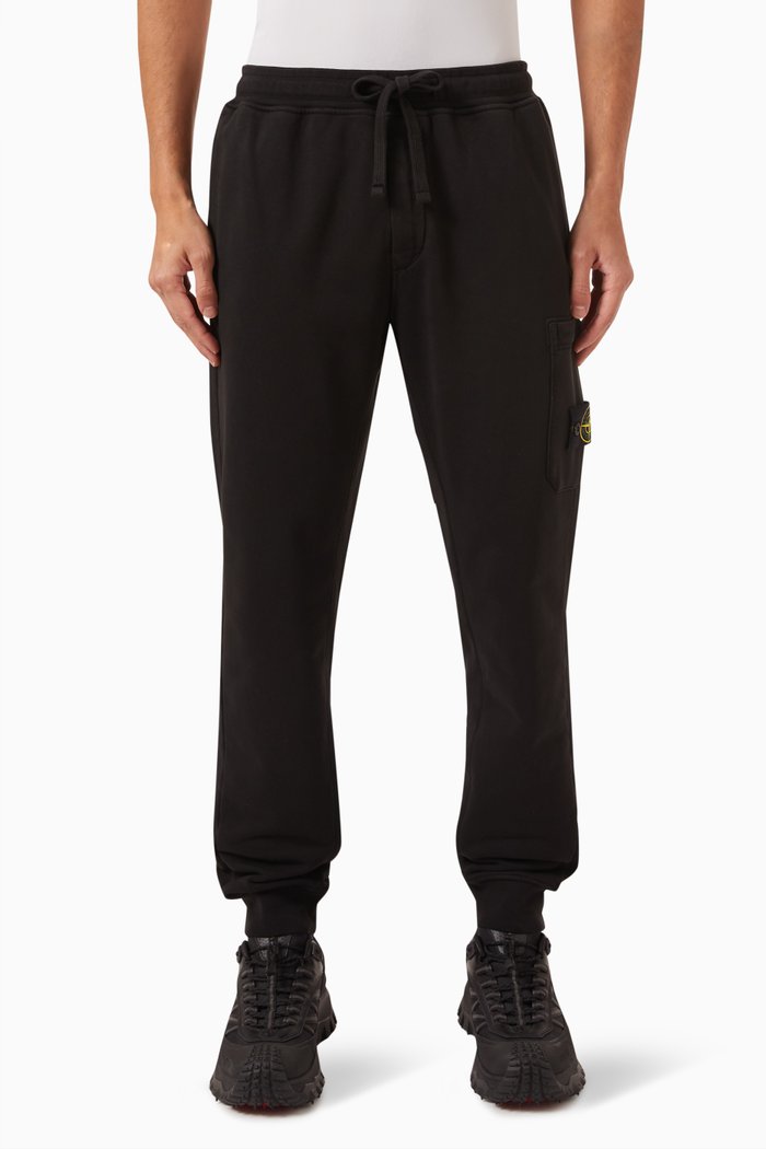 

Cargo Sweatpants in Cotton-fleece, Black