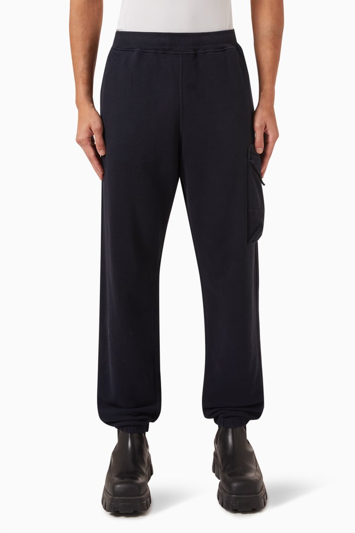 

Logo Cargo Sweatpants in Cotton-fleece, Blue