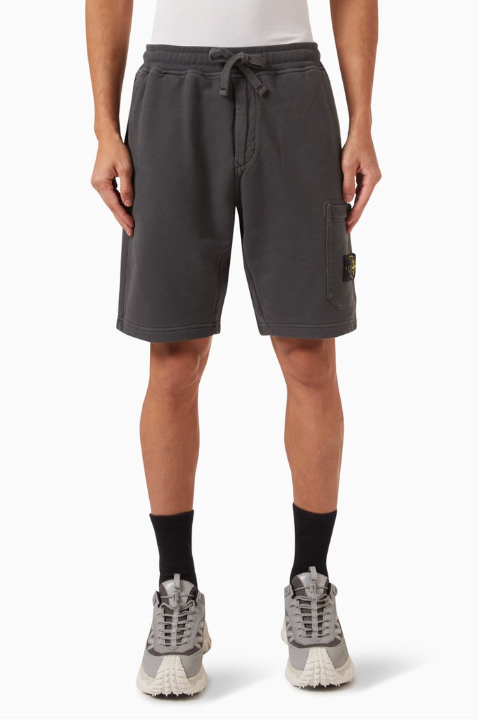 

Cargo Bermuda Shorts in Cotton-fleece, Grey