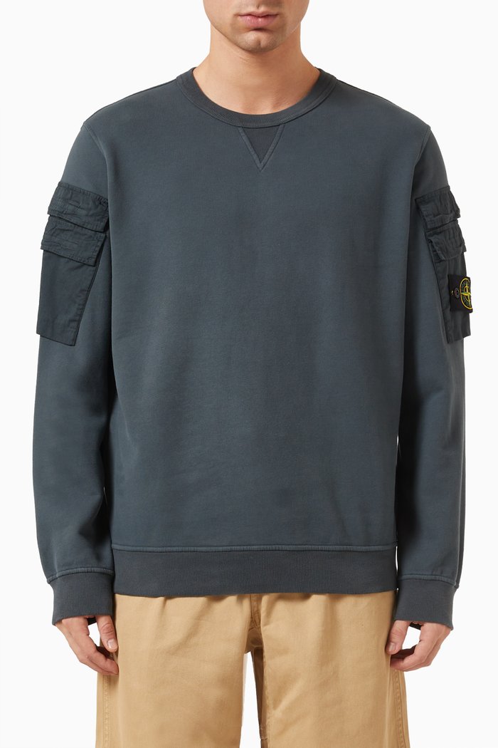 

Crewneck Sweatshirt in Brushed Cotton-fleece, Grey