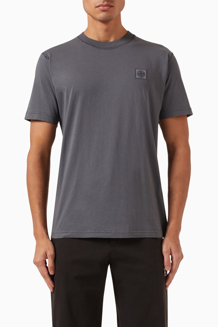 

Compass Logo-patch T-shirt in Cotton-jersey, Grey