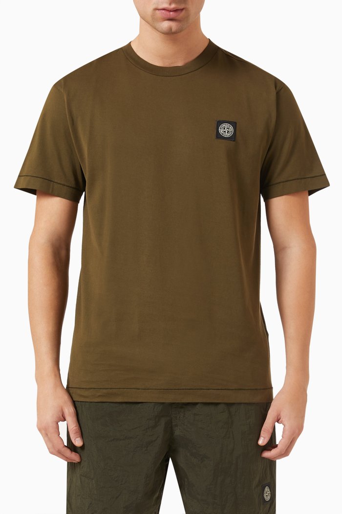 

Compass Logo-patch T-shirt in Cotton-jersey, Green