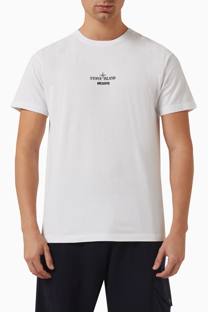 

Archivio Project Lino Watro T-shirt in Cotton Jersey, White