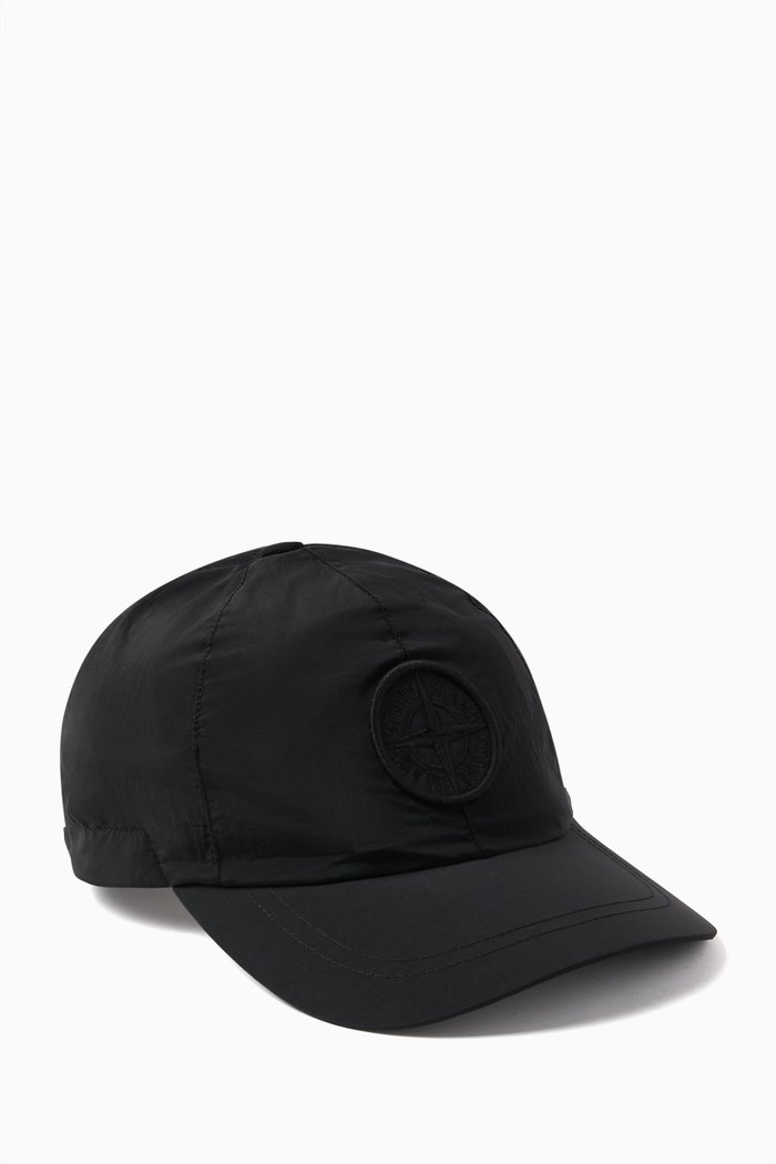 

Logo-embroidered Cap in Nylon-metal, Black
