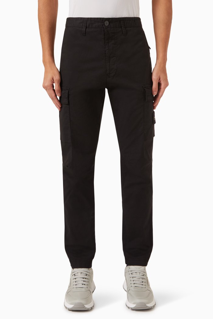 

Cargo Pants in Stretch Gabardine, Black