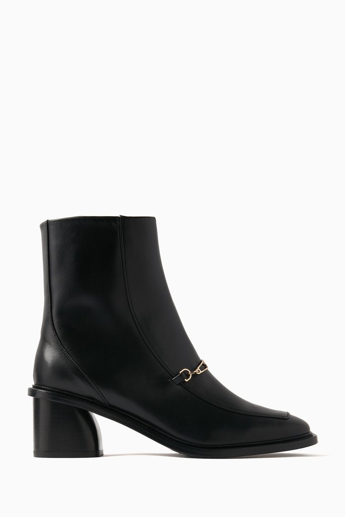 

Ankle Boots in Leather, Black