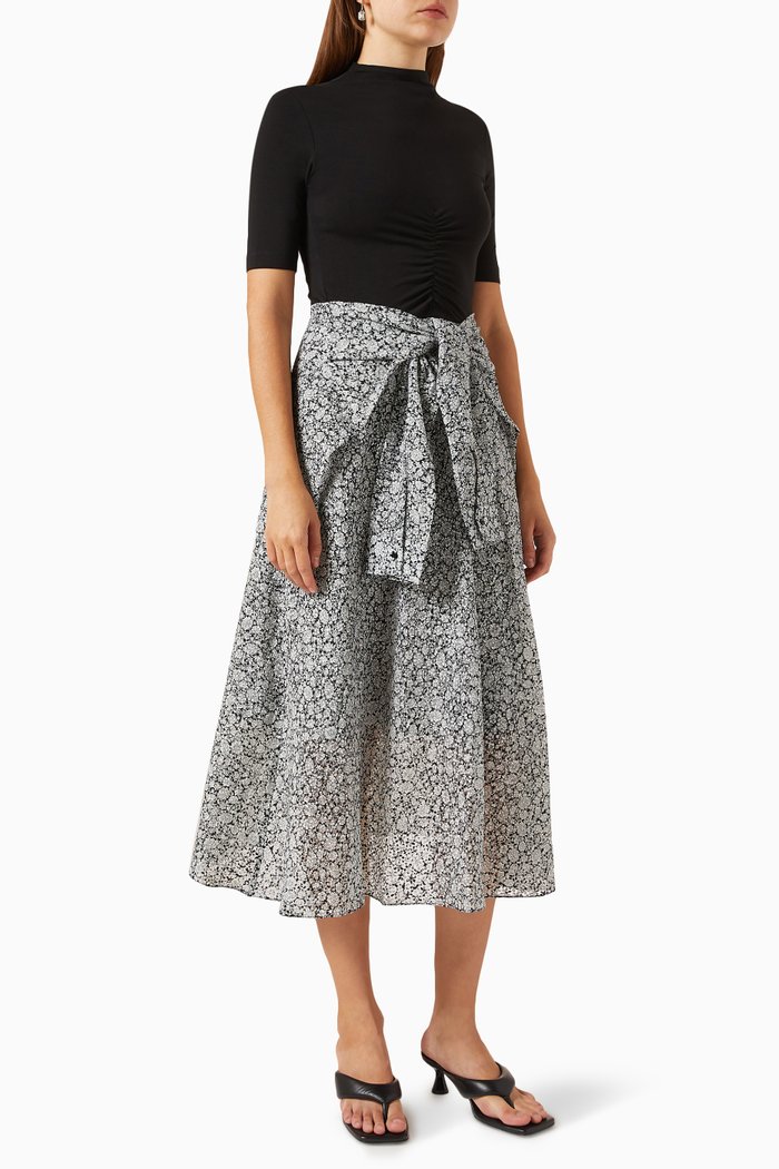 

Raprilanaise Floral-print Maxi Dress, Black