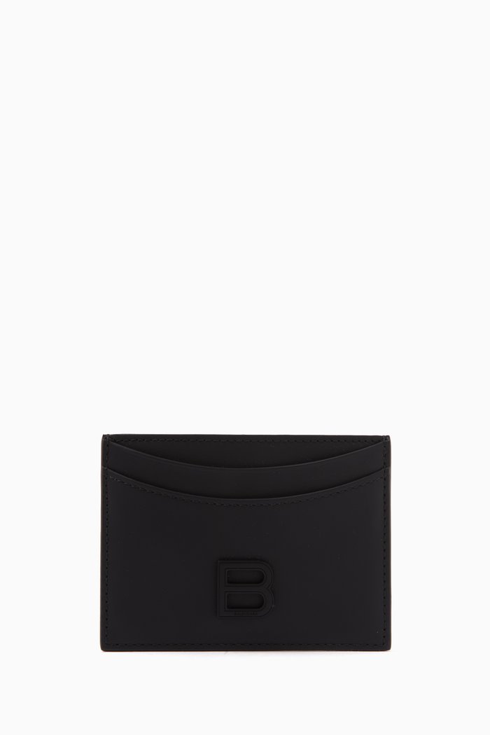 

Hourglass Card Holder in Calfskin, Black