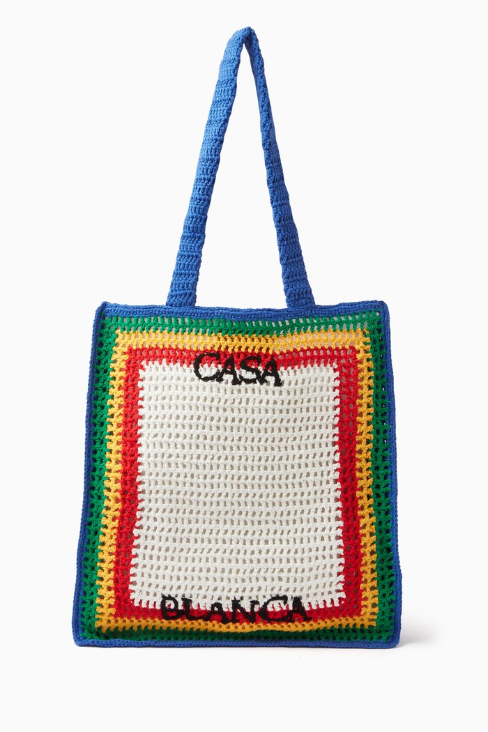 

Stripe Bag in Crochet, Multicolour