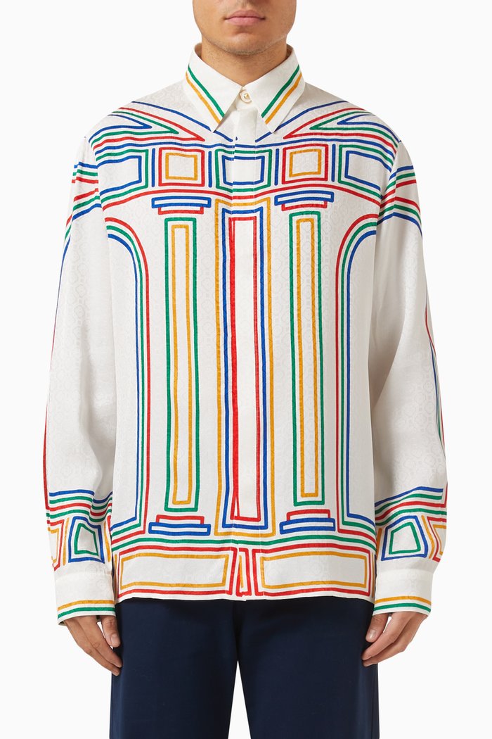 

Le Temple Du Sport Shirt in Silk, Multicolour