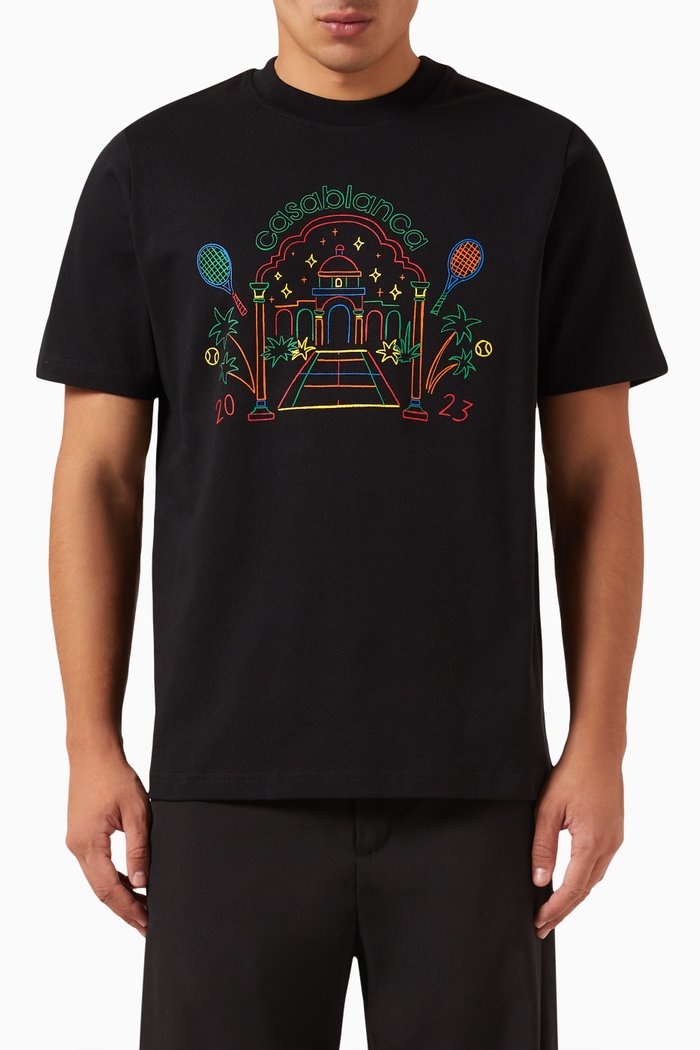 

Playful Stripes T-shirt in Organic Cotton, Black