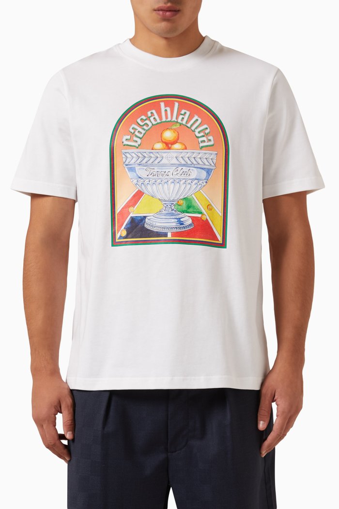 

Playful Stripes T-shirt in Organic Cotton, White