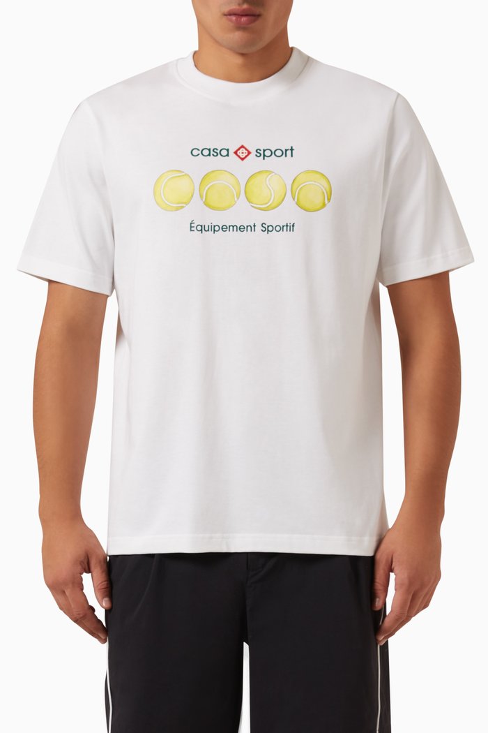 

Playful Stripes T-shirt in Organic Cotton, White