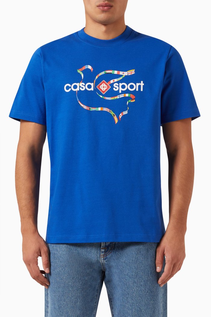 

Playful Stripes T-shirt in Organic Cotton, Blue