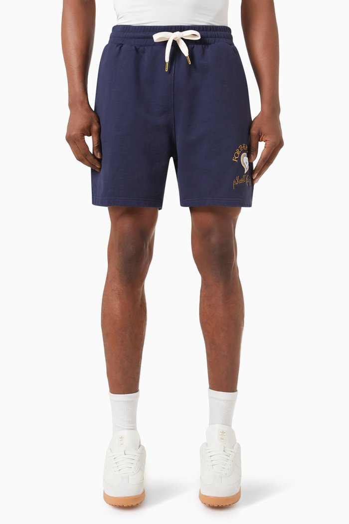 

For The Peace Shorts in Heavyweight Cotton, Blue