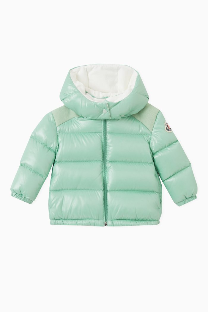 

Valya Down Jacket in Recycled Nylon Laqué, Green