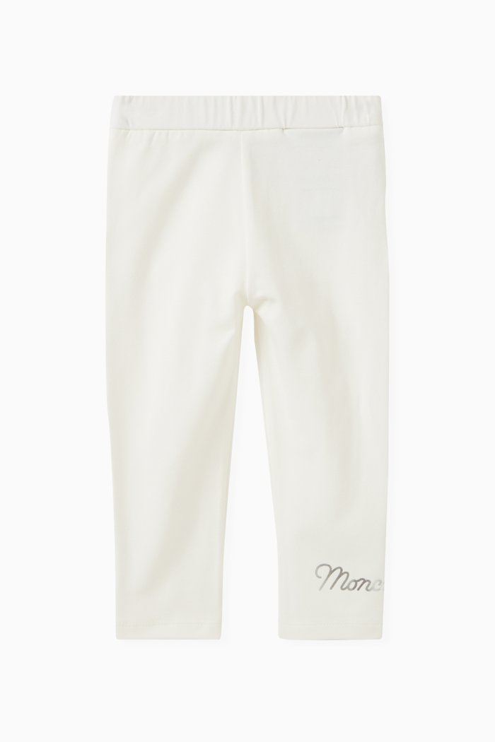 Logo Leggings in Stretch-jersey, White