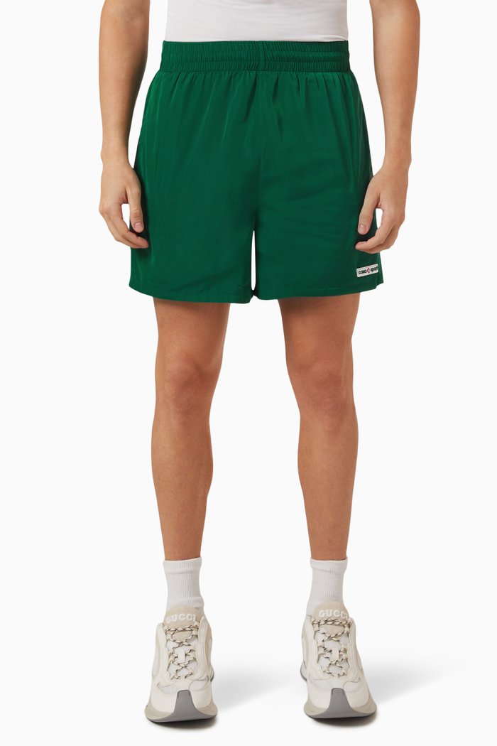 

Shell Tracksuit Shorts in Nylon, Green