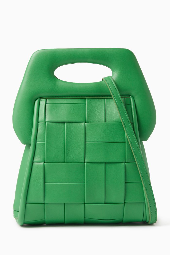 Clori Top-handle Bag in Vegan Leather, Green