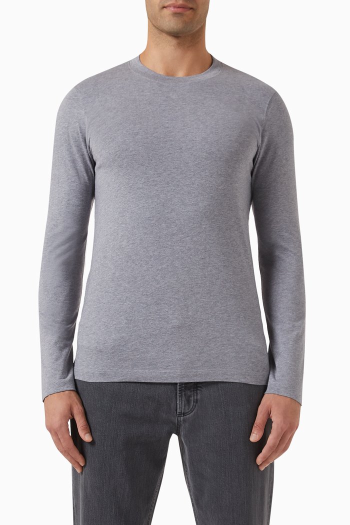

Slim-fit T-shirt in Jersey, Grey