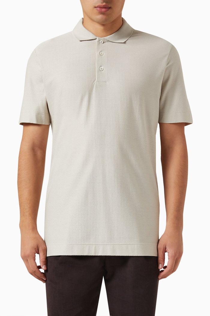 

Perry 53 Polo Shirt in Cotton Blend, Neutral