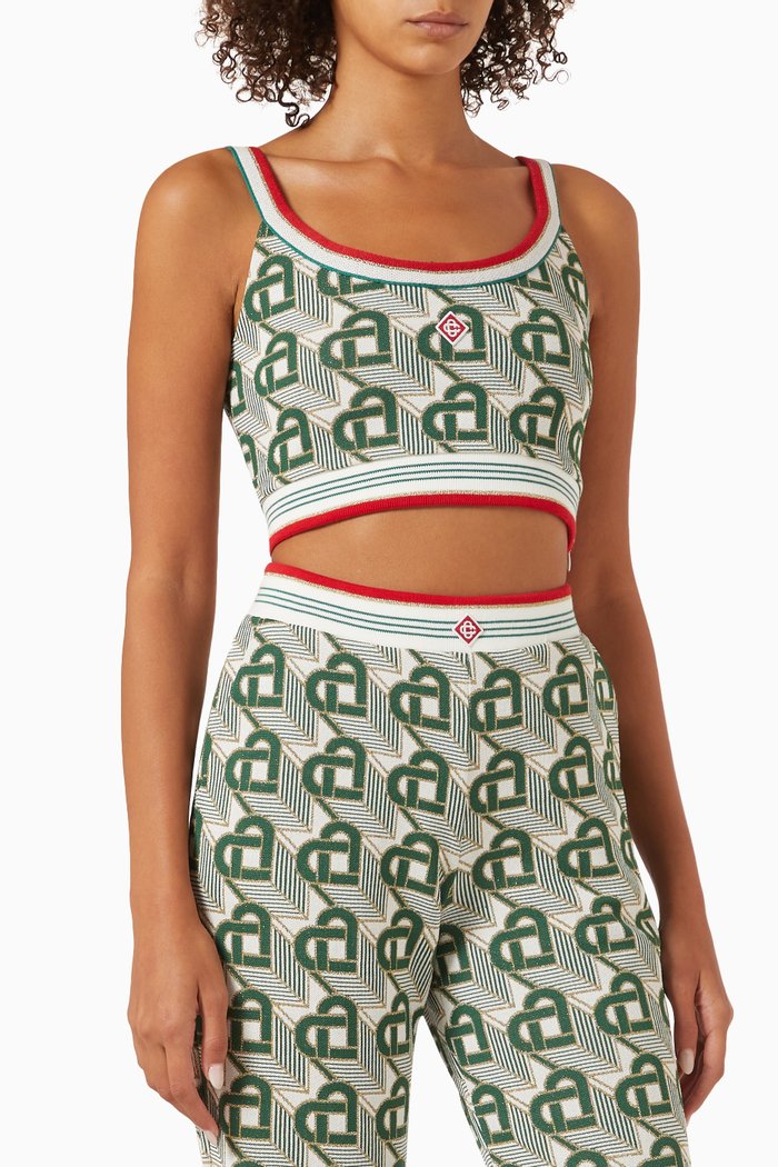 

Monogram Crop Top in Cotton-blend, Multicolour