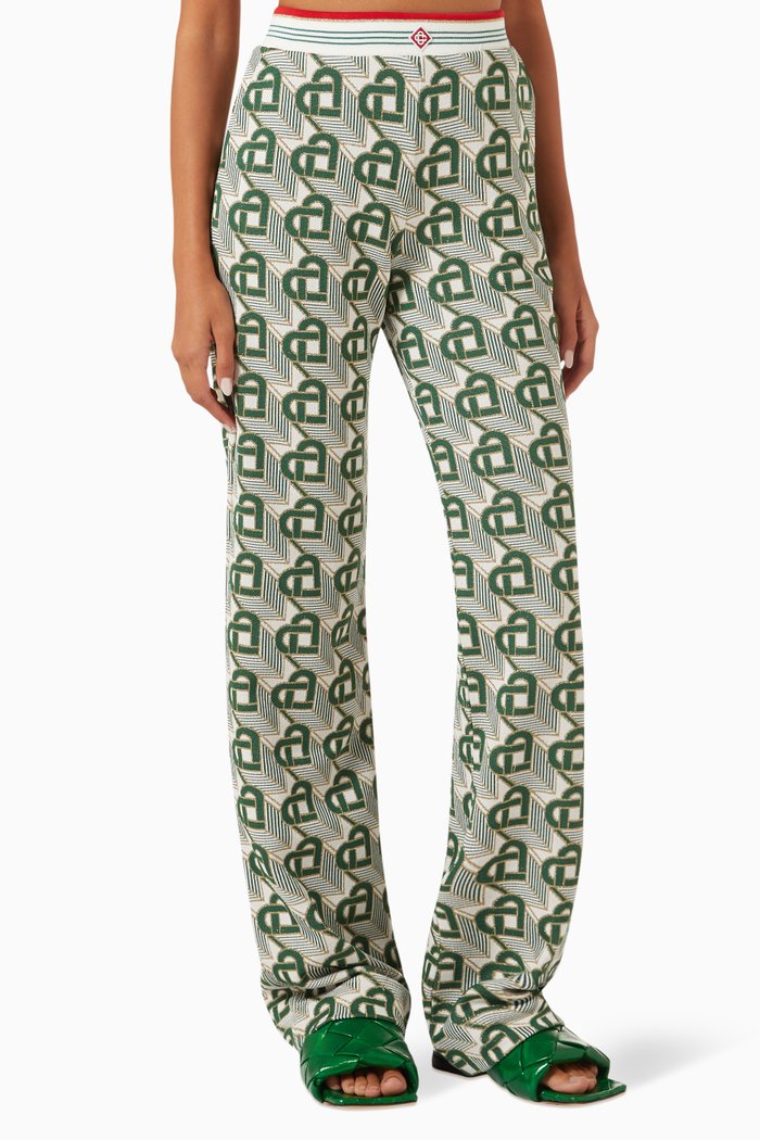 

Heart Monogram Sweatpants in Cotton-knit, Multicolour